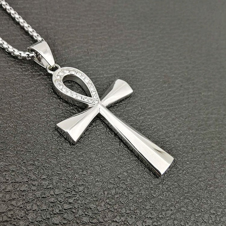 Egyptian Ankh Cross Pendant Necklace For Men and Women, Ankh Necklace