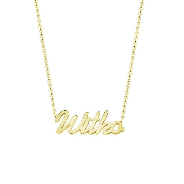 Fashion Customized Nameplate Necklace Personalized Letter Gold Choker Necklace Stainless Steel long necklace Friendship Gift bff