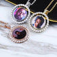 Custom Made Photo Rotating double-sided Medallions Pendant Necklace 4mm Tennis Chain Zircon Men's Hip hop Jewelry