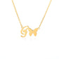 Custom Initial Necklace With Butterfly For Women Stainless Steel Gold A-Z Letters Butterfly Necklace