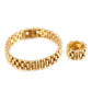 10MM Wide Watch Strap Chain Bracelet Men Luxury Gold Plated Stainless Steel Bracelets For Women Finger Ring Mens On Hand Jewelry