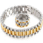Luxury Gold Color 16MM Wide Watch Strap Link Chain Bracelet Men Stainless Steel Mens Bracelets Strap Male Jewellery Accessories