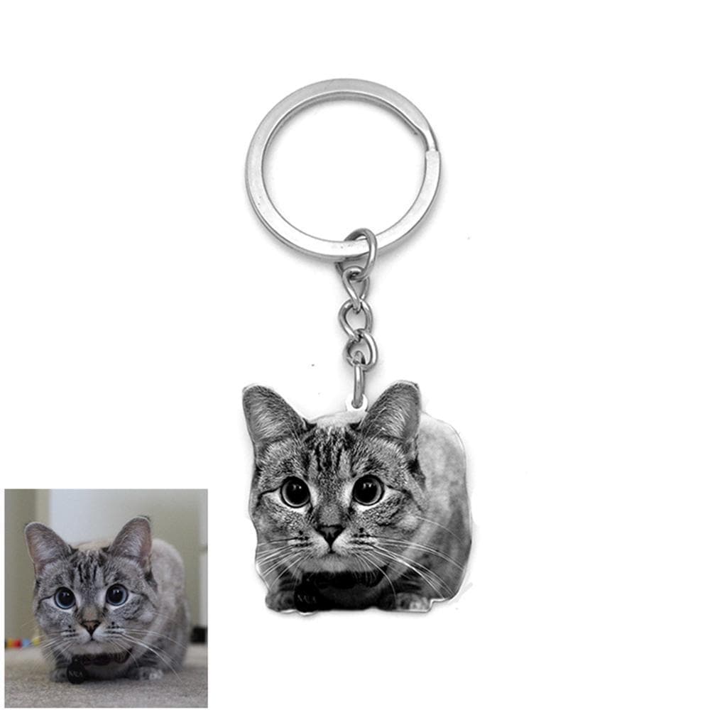 Custom Made Pet Photo Keychain