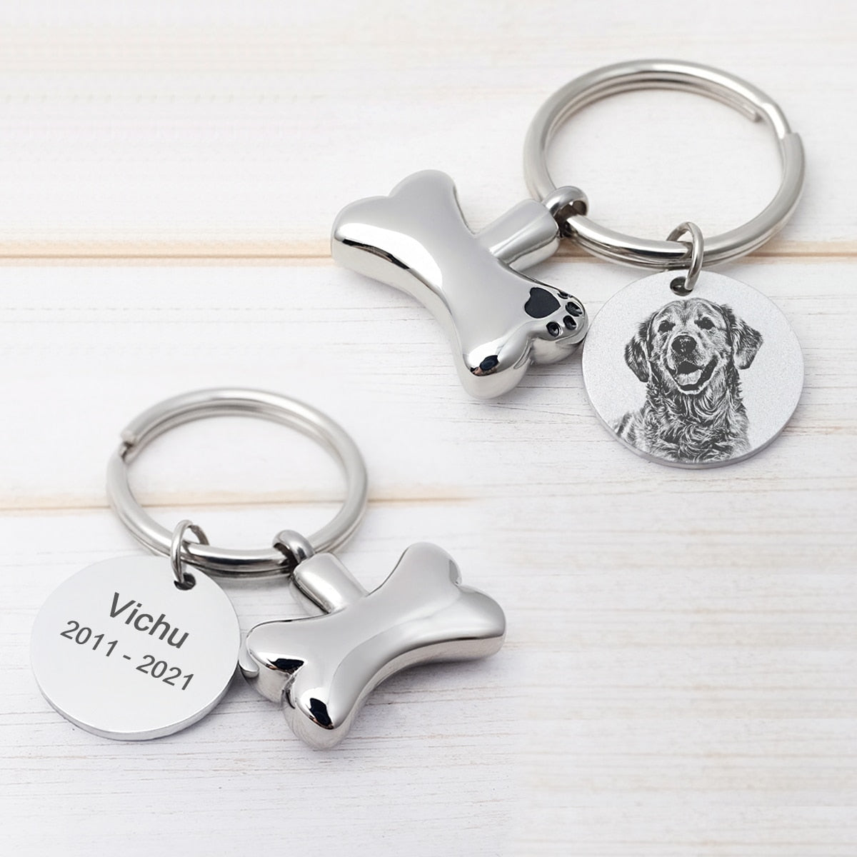 Personalized Urn Keychain Pet Memorial Dog Urn Key Chain Cat Cylinder Cremation Urn Keyring Pet Photo Keepsake Ashes Jewelry