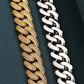 0.5 Inch Heavy Miami Cuban Link Bracelet Full Iced Out Choker Chain For Men's Hip Hop Jewelry Rapper Necklaces Dad Gifts