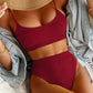 Two Piece Swimsuit High Waist Bikini Swimsuits Ribbed Bikini Set High Waisted Bikini Set Bathing Suits