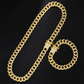 13mm Iced Out Hip Hop Cuban Link Chain And Cuban Link Bracelet For Men Made From Rhinestone