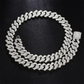 15mm Iced Out Hip Hop Cuban Link Chain And Cuban Link Bracelet For Men Made From Rhinestone