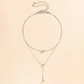 Gothic Temperament Thin Chain Ball Pendant Choker Necklace for Women