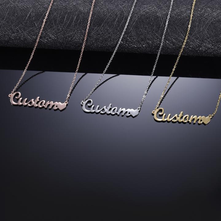 18 K Gold Custom Design Necklace with Heart Design