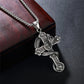 Gothic Skull Cross Pendant Necklace, Skull Cross Necklace For Men and Women,Gothic Jewelry