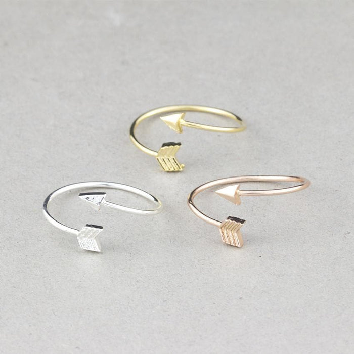One Direction Arrow Rings For Women Men Bff Gift Aneis Feminino Minimalist Jewelry Rose Gold Bague Adjustable Midi Knuckle Ring