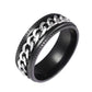 Rotatable Chain Link Men's Spinner Ring