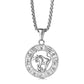 Libra Color 12 Horoscope Zodiac Sign Pendant For Women Men Stainless Steel Constellations Jewelry
