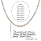 Spring buckle Iced Out One Row Tennis Chain, Diamond Tennis Necklace, Mens Tennis Chain