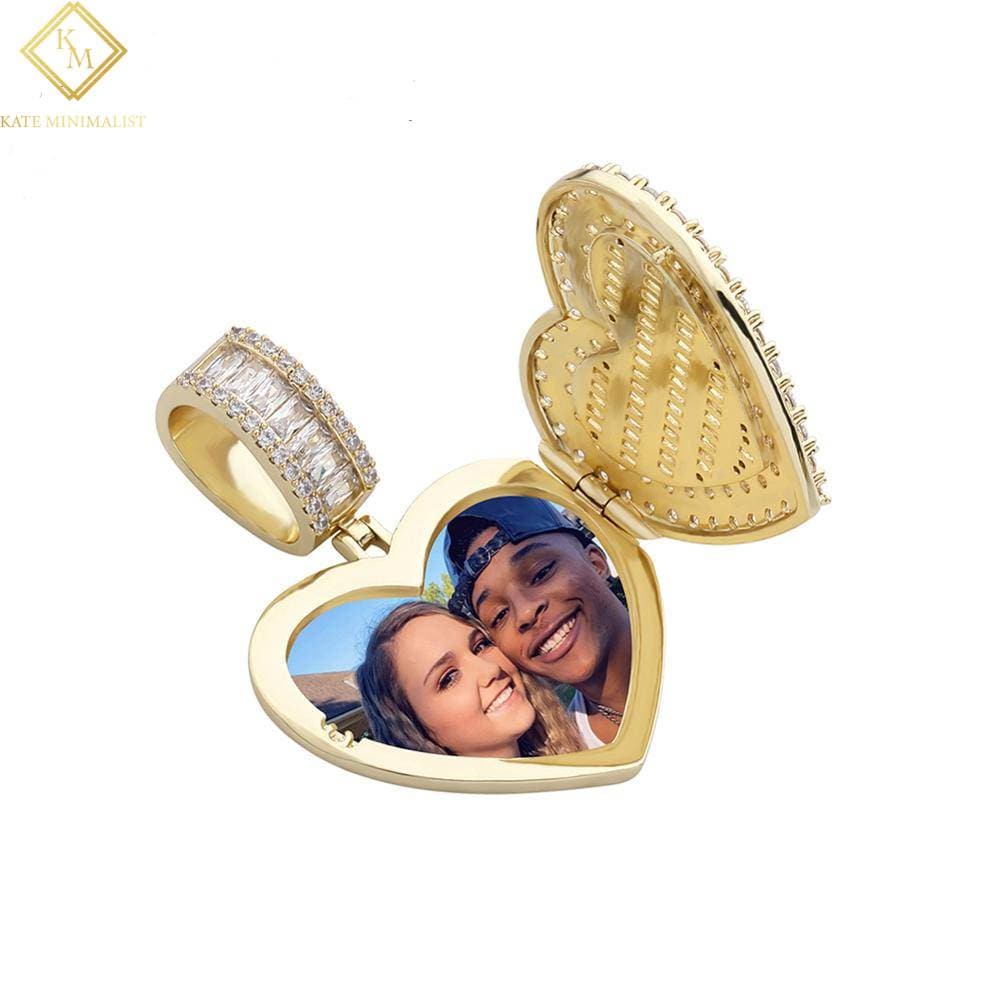 Heart-shaped Photo Pendant, Chains With Picture In It, Photo Medallion Necklace