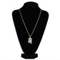 Hip Hop New Fashion Gold Color Plated Iced Out Big CZ Stone Masked Jesus Face Pendant Necklace Crystal With Three Type
