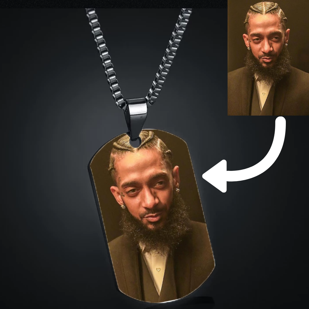 Custom Tag Photo Necklace For Man & Woman