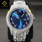 Ice Out Men's Watches Luxury Brand Iced Out Diamond Dial Watch Fashion New Automatic Date