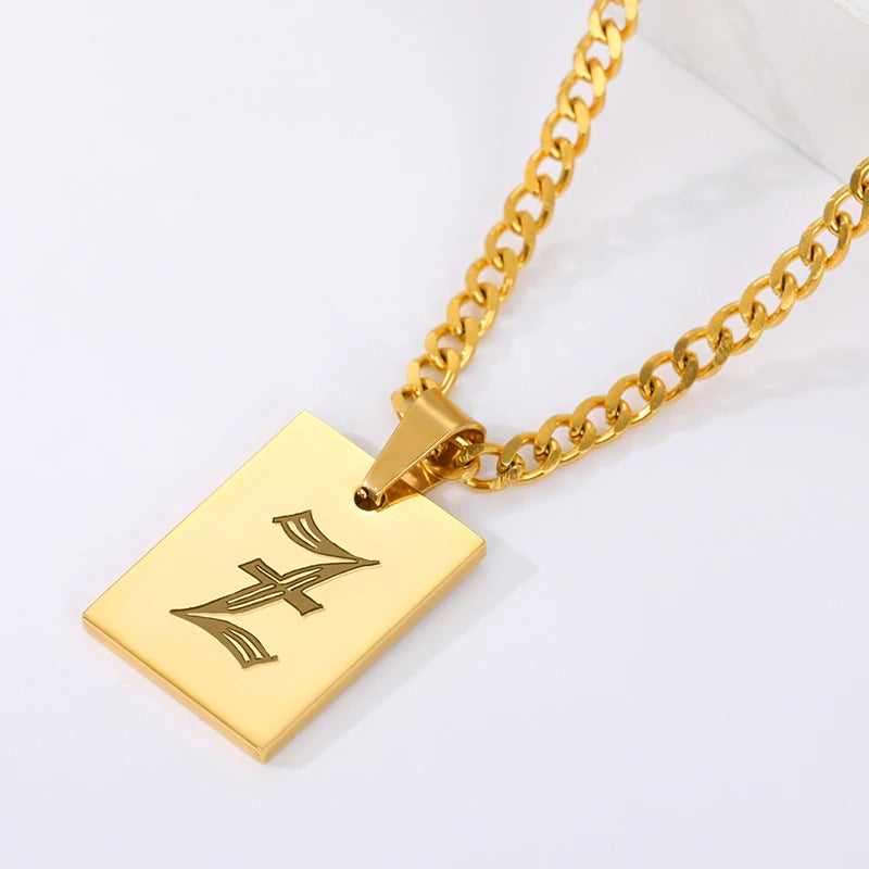 Custom Initial Necklace For Women Gold Color , Letter Pendant Necklace