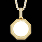 New Octagon Custom Made Picture Medallions Necklace Pendant Cubic Zircon Tennis Chain Men's Hip Hop Fashion Jewelry