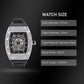 Diamond Watch For Men Hip Hop Rock Style Rubber Strap Watches For Man Calendar Waterproof Diamond Watch