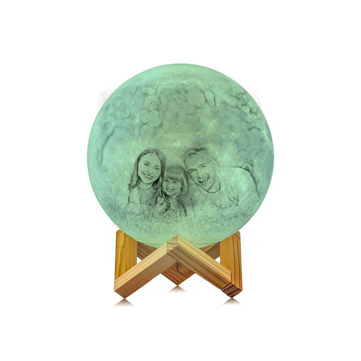 Custom Moon Lamp With Picture Custom 3D Photo Engraved Moon Light 16 Colors