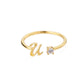 A-Z Initial Rings Stainless Steel Wedding Ring Women Tiny Gold Sliver Color Couple rings Jewelry Accessories Gift