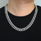 Men's Iced out Cuban Chain,  Cuban Link Chain Necklace
