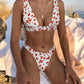 Women's Modern Triangle Top Swimsuits High Cut Bikini Bottoms High Waisted Cheeky Bikini Set