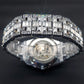 Hip Hop Ice Out Mechanical Diamond Watch For Men Luxury Full Diamond Skeleton Clock Waterproof Tourbillon Automatic Diamond Watch