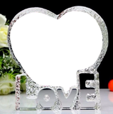 Customized Crystal Photo Frame-Heart Shaped Photo Frame
