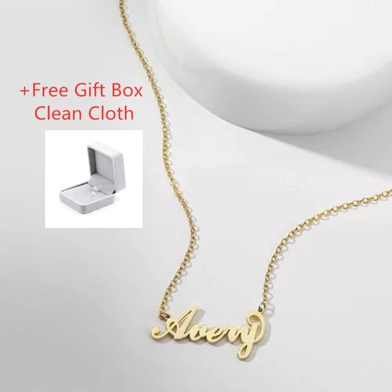 18 K Personalized Baby Name Necklace