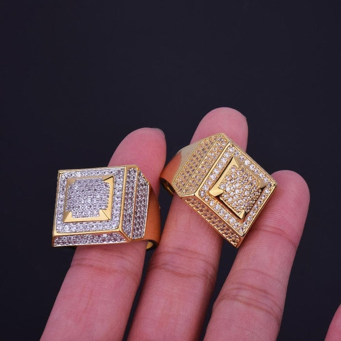 Men's Hip Hop Rings- Bling Bling Iced Full CZ