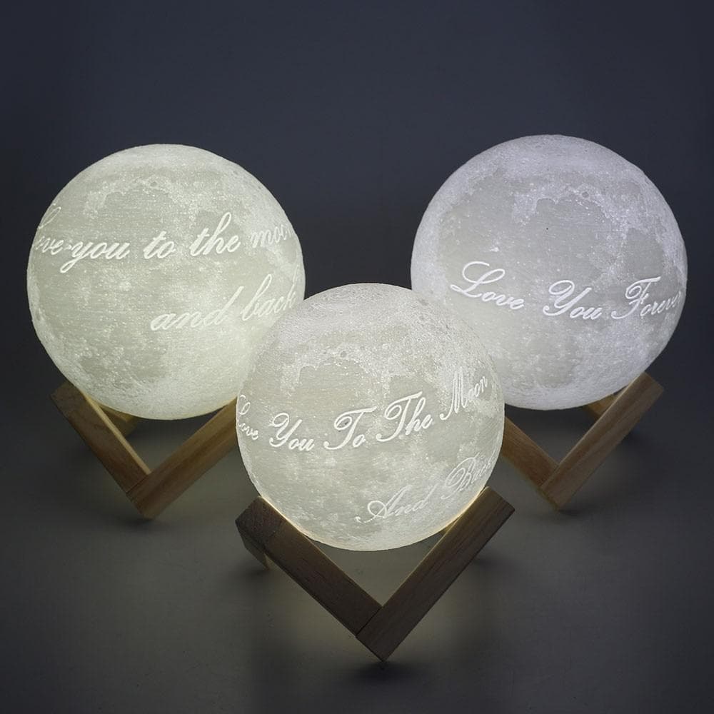Photo Moon Lamp, Custom 3D Photo Light, Memorial Gift