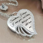 Tender Whispers Angel Wing Gold Necklace with Heart Design