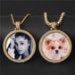 ﻿Personalized Double Layers Memory Medallions Photo Necklace