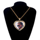 Custom Heart Photo Medallions Necklace