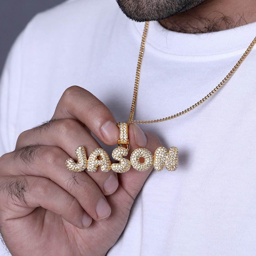 Custom Pendant ,  Custom Name Gold Necklace Iced Out