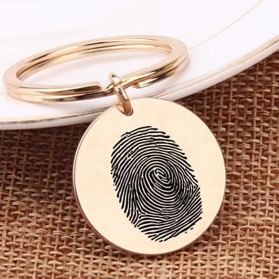 Personalized Fingerprint Engraved Keychain