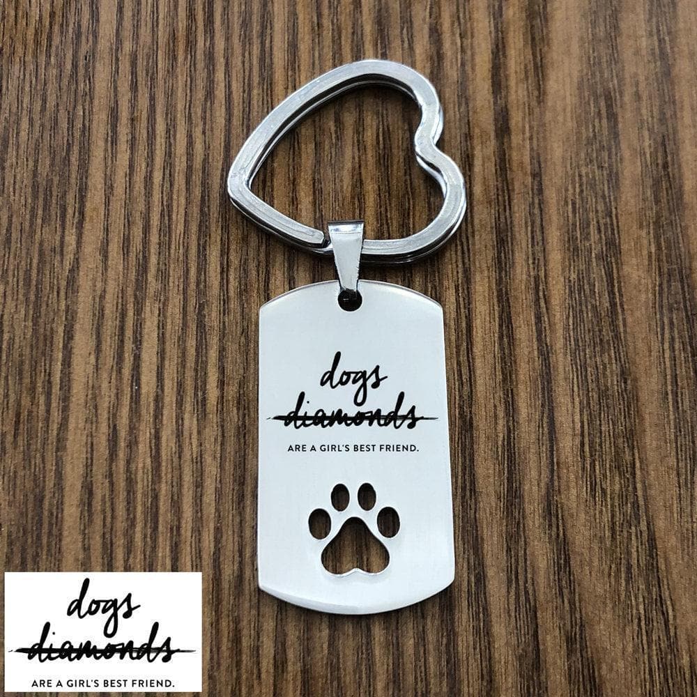 Personalized Pet Photo Keychain With Pet Tags
