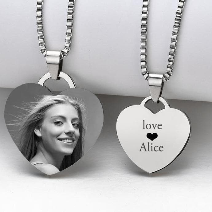 Customized Photo Necklace With Name