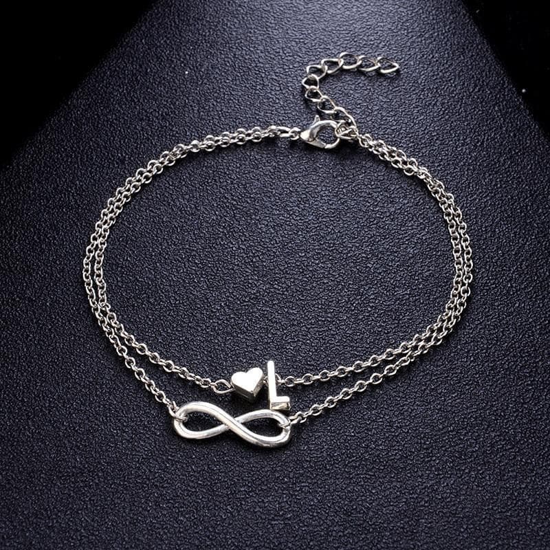 Initial Infinity Anklet