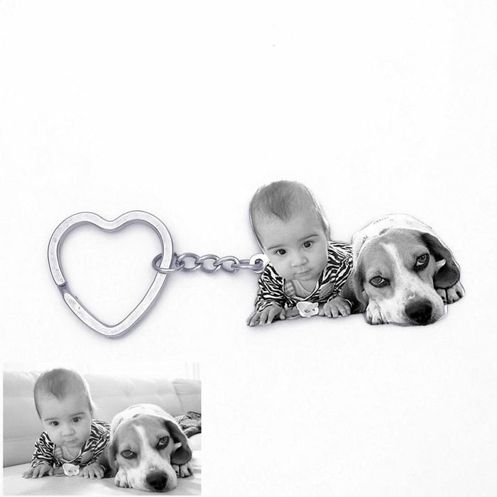 Engraved Pet Photo Keychain