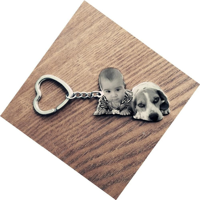 Engraved Pet Photo Keychain