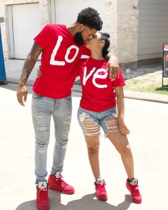 Couples LO VE Red T-shirts- Valentine's Day Special