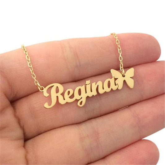 Personalized Name Necklaces With Butterfly