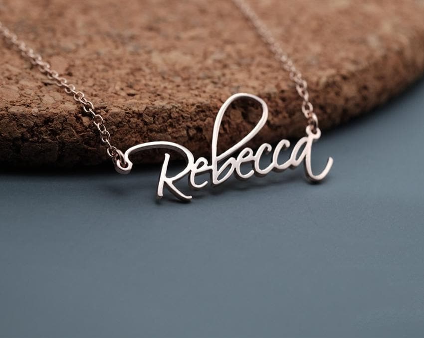 Personalized Cursive Name Necklace, Custom Name Necklace