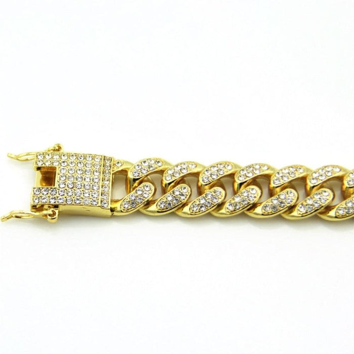 Hip Hop Bracelet 12mm Cuban Link Chain