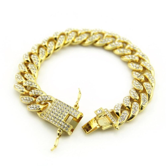 Hip Hop Bracelet 12mm Cuban Link Chain